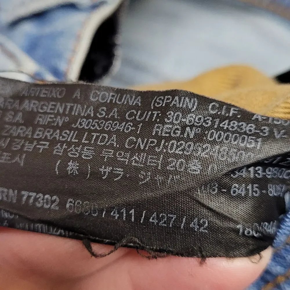 ZARA MAN light wash‎ stretch skinny jeans 32x30